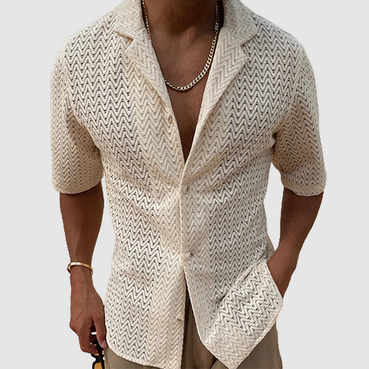 Sommerliches Strickhemd für einen lässigen, modischen Look - Flavius