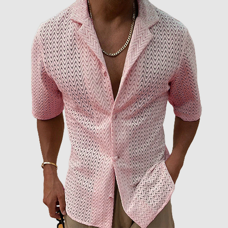 Sommerliches Strickhemd für einen lässigen, modischen Look - Flavius