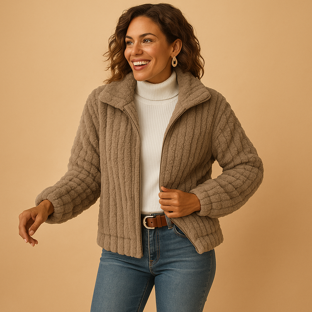 ModeGeist | Fleecejacke mit Stehkragen für Frauen Herbstkollektion Isabelle