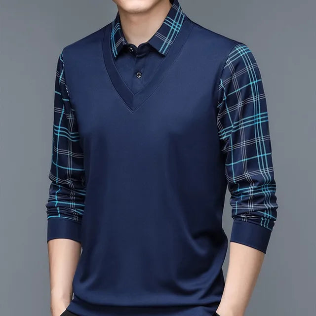 Herren-Poloshirt mit langen Ärmeln – Tobias