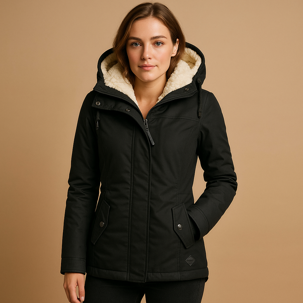 ModeGeist | Stilvolle Damen ParkA-Winterjacke mit Kapuze