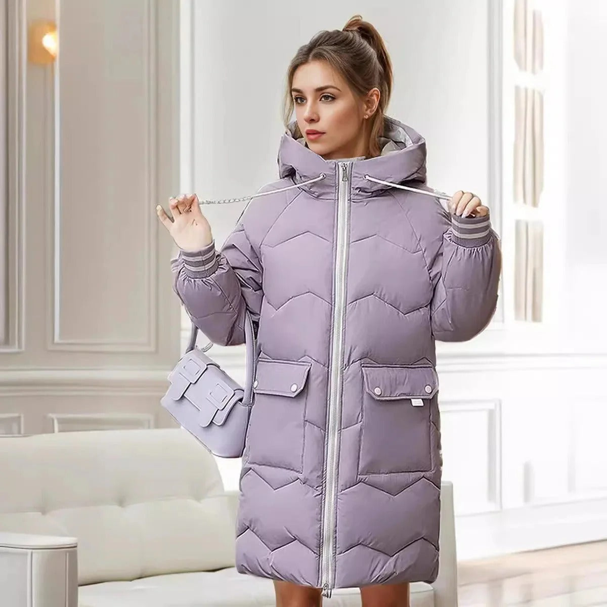 Winterjacke Heike: Lang, warm, mit Kapuze