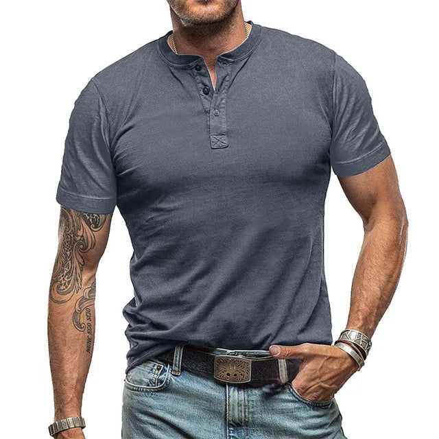Strapazierfähiges Herren-Sommer-T-Shirt - Schwarz