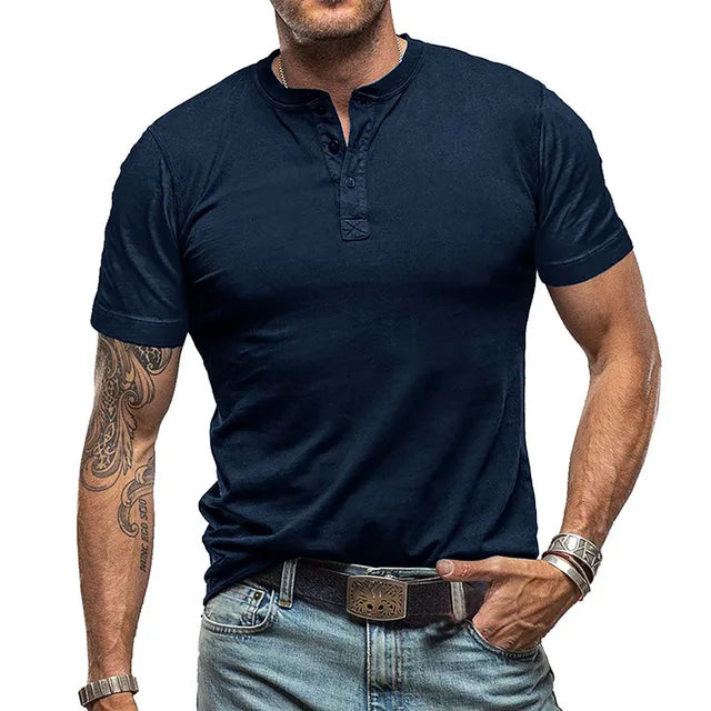 Strapazierfähiges Herren-Sommer-T-Shirt - Schwarz