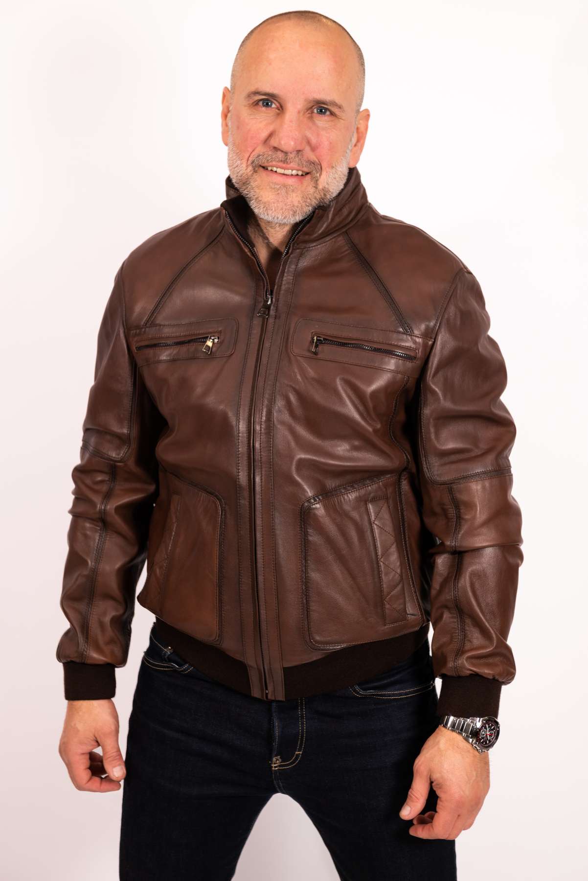 ModeGeist | Herren-Bomberjacke aus Leder