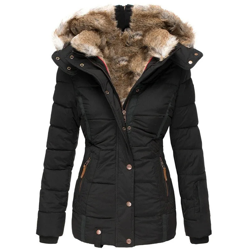 ModeGeist | Luxuriöser, Warmer, Pelzgefütterter Wintermantel