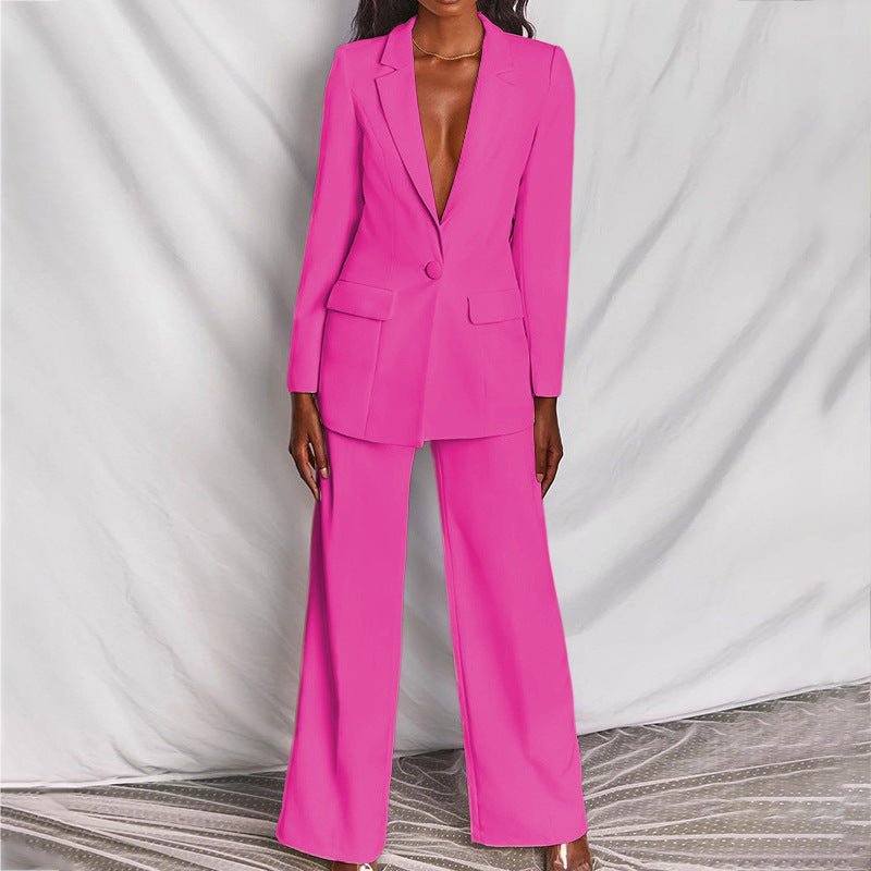 MODEGEIST Damen Blazer Hosen Set Tailliert Business Elegant