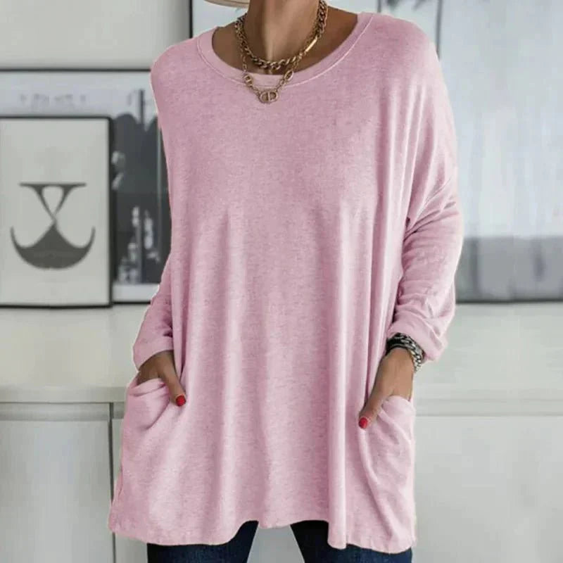 Einfaches Shirt mit Rundhals