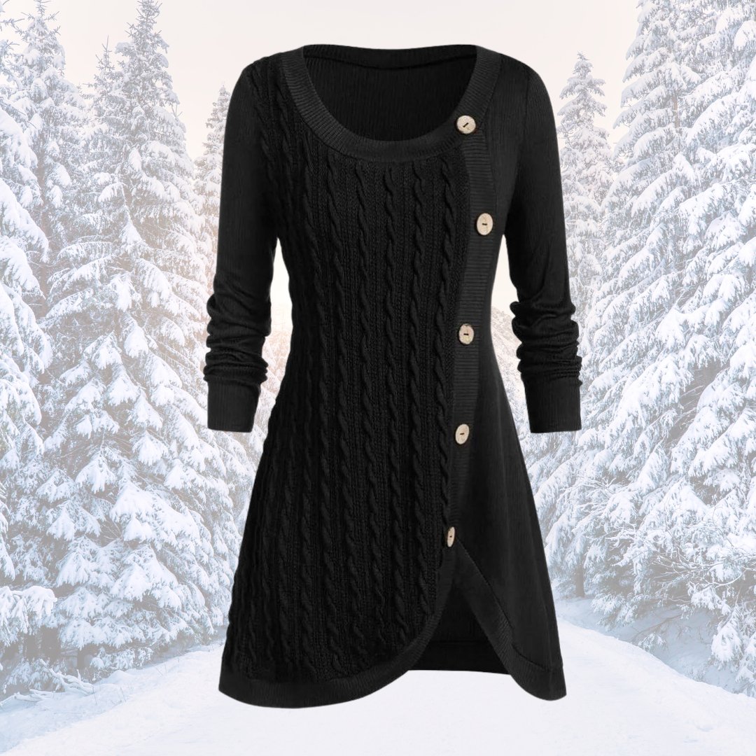 Damen Pulloverkleid mit asymmetrischem Schnitt