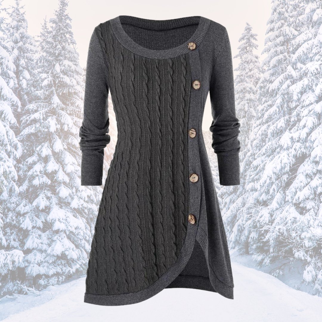 Damen Pulloverkleid mit asymmetrischem Schnitt