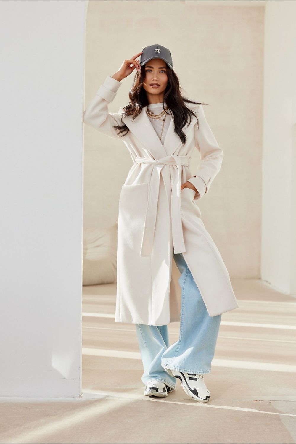 ModeGeist | Langarmkleid mit Gürtel für Frauen ideal für den Herbst und Winter