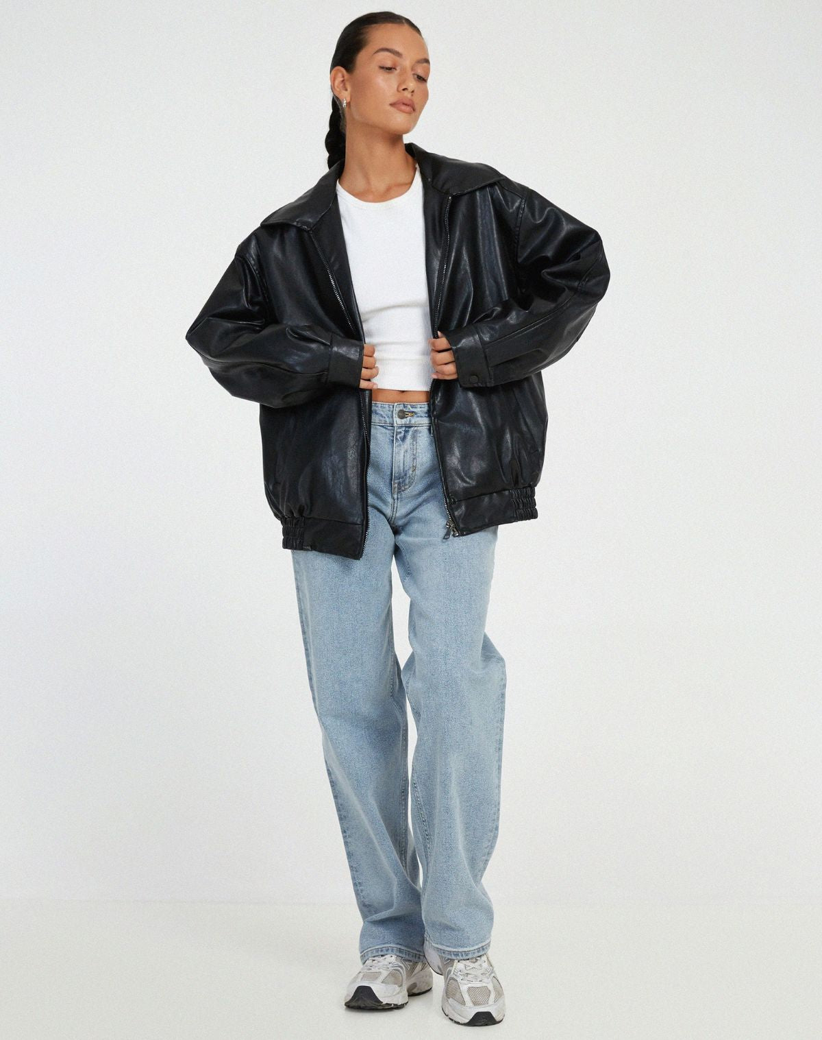 Cleo Damen Lederjacke zum Abnehmen