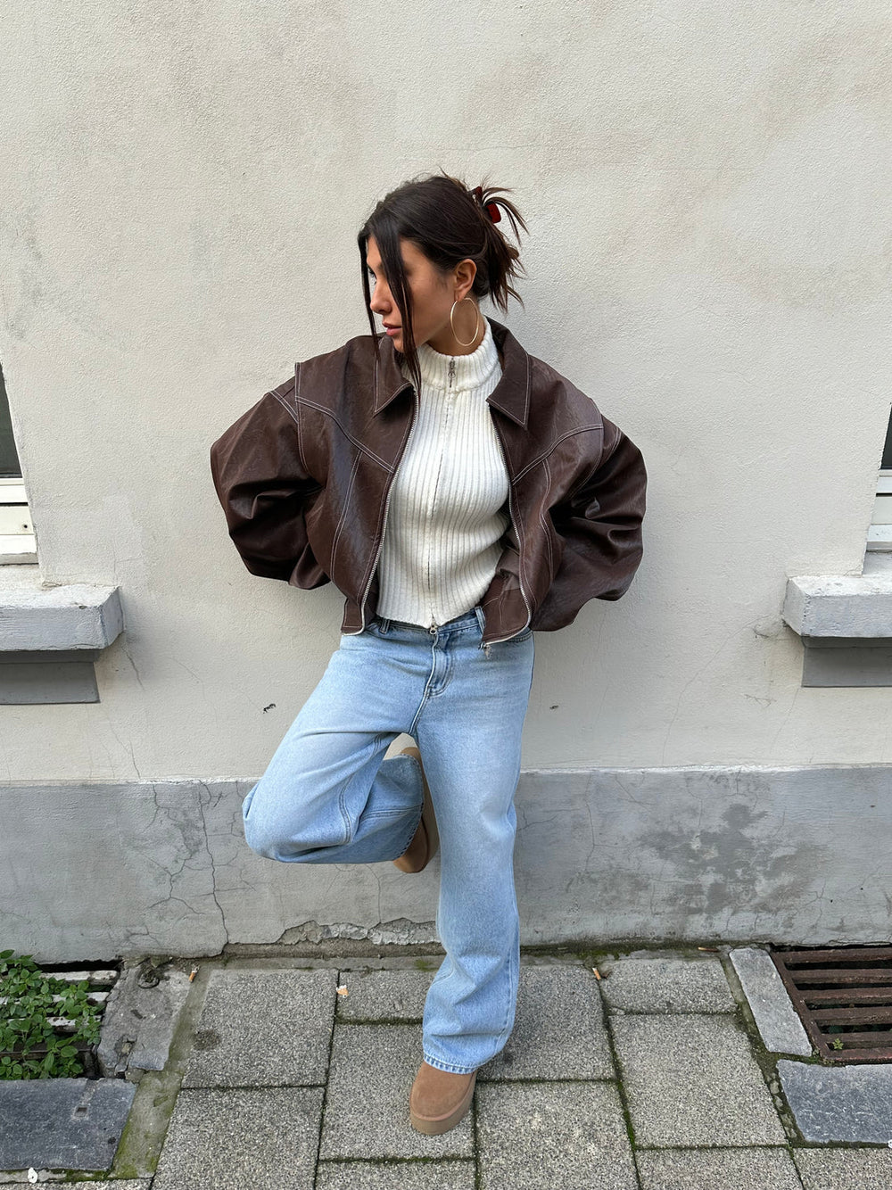 ModeGeist | Übergröße Jacke mit Reißverschluss und Eleganter Optik