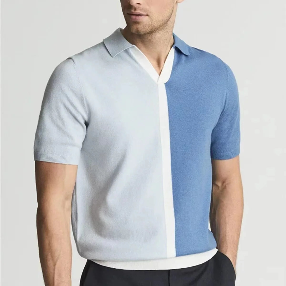 Leichtes, gestricktes Herren-Poloshirt für den Sommer - Leonard