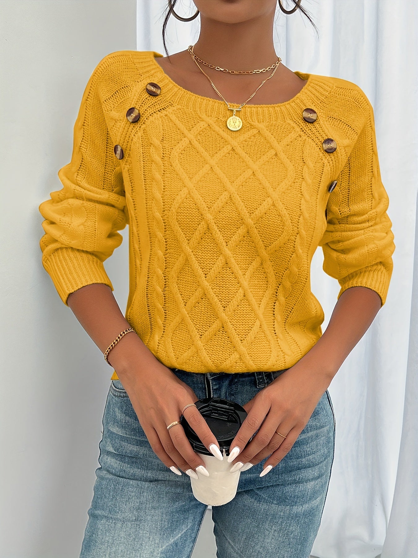 Luxuriöser, bequemer Strickpullover für den Winter – Modell Constanze