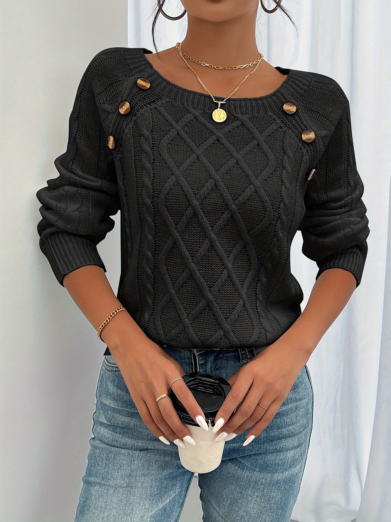 Luxuriöser, bequemer Strickpullover für den Winter – Modell Constanze