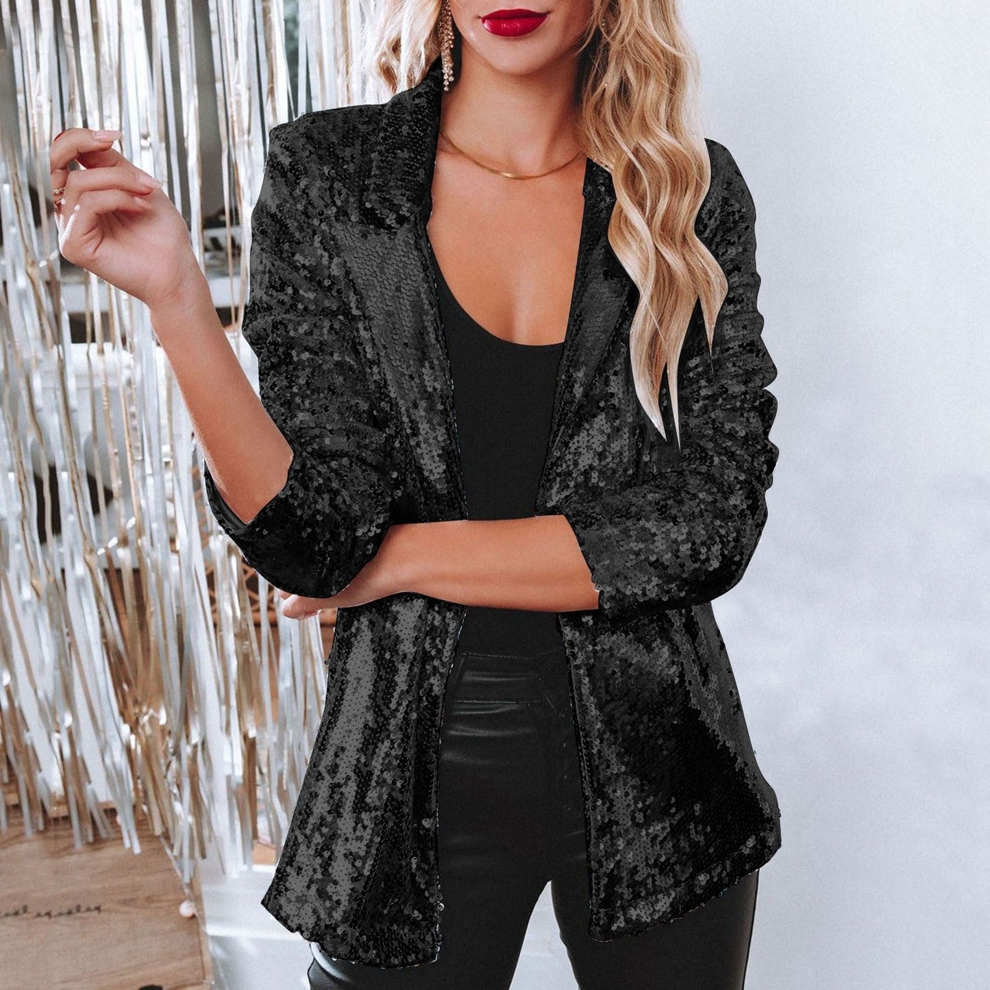 Mila Sequin Blazer by Cora
