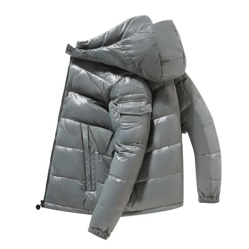 Männer Winterjacke mit Kapuze und Steppung