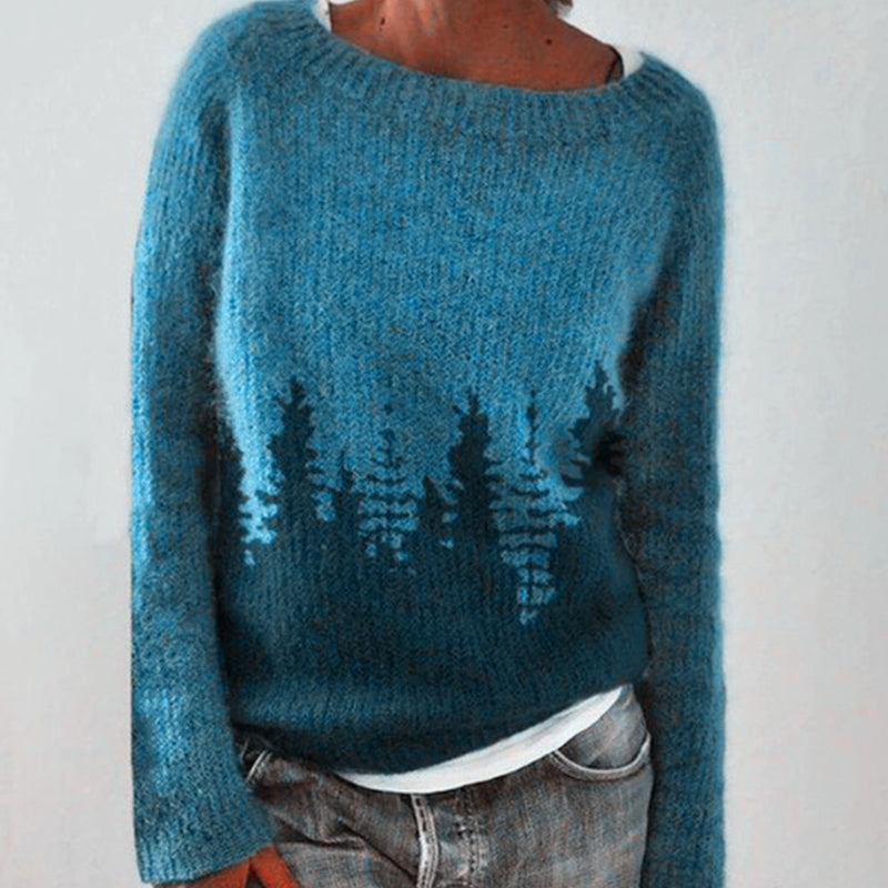 ModeGeist | Weinlese Winterpullover mit Muster