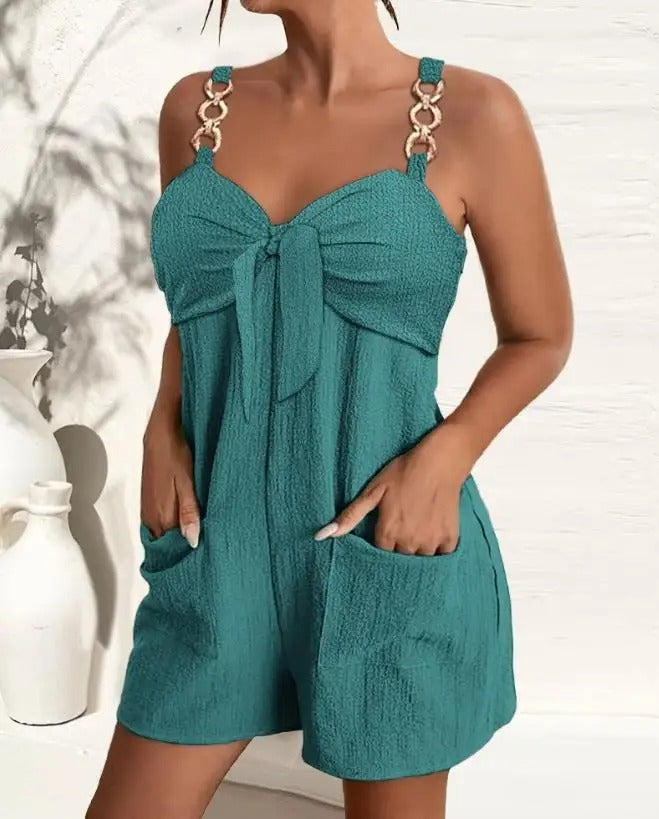 Cordelia Freizeit-Romper mit Geknotetem Detail