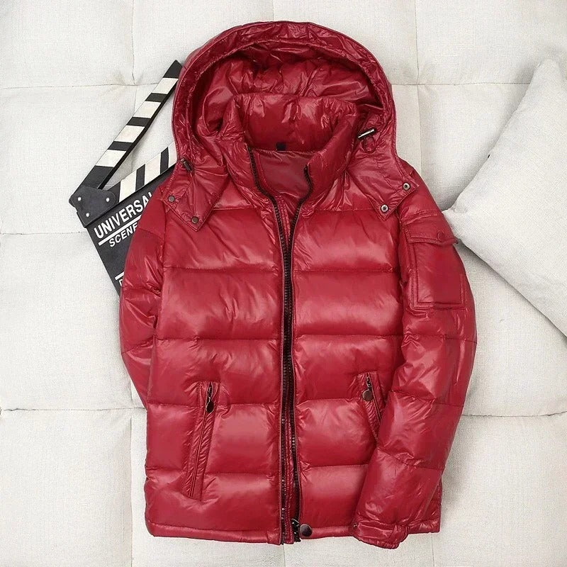 Männer Winterjacke mit Kapuze und Steppung
