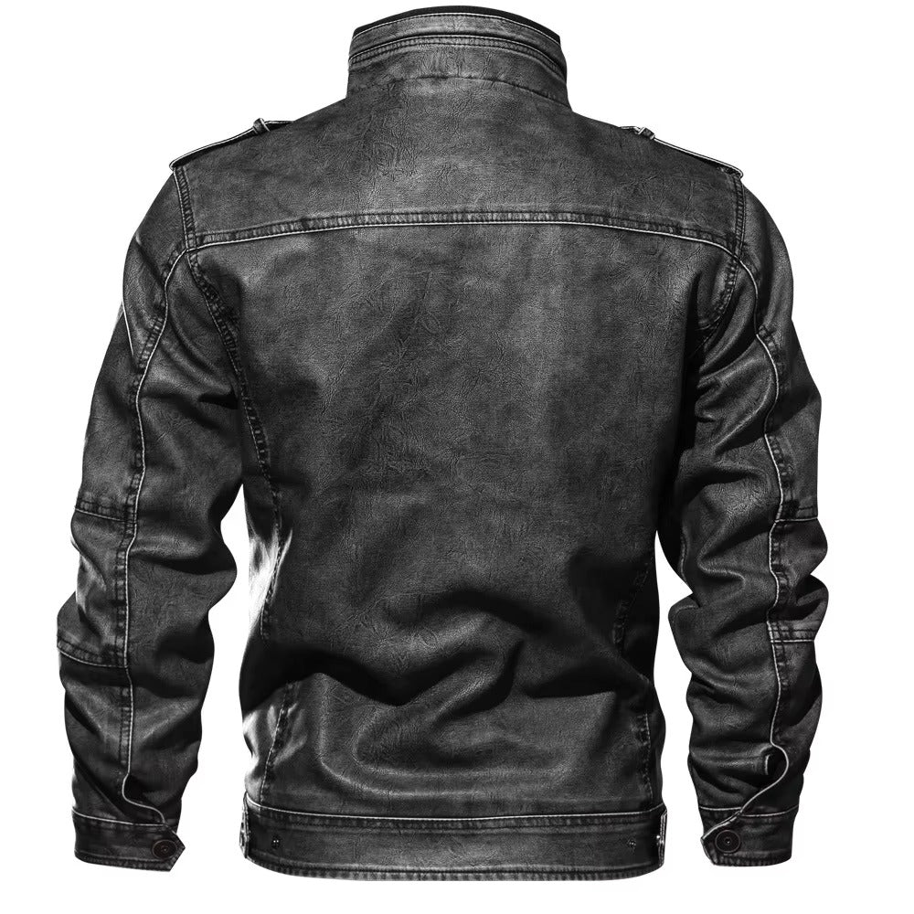 Männer Winter Lederjacke