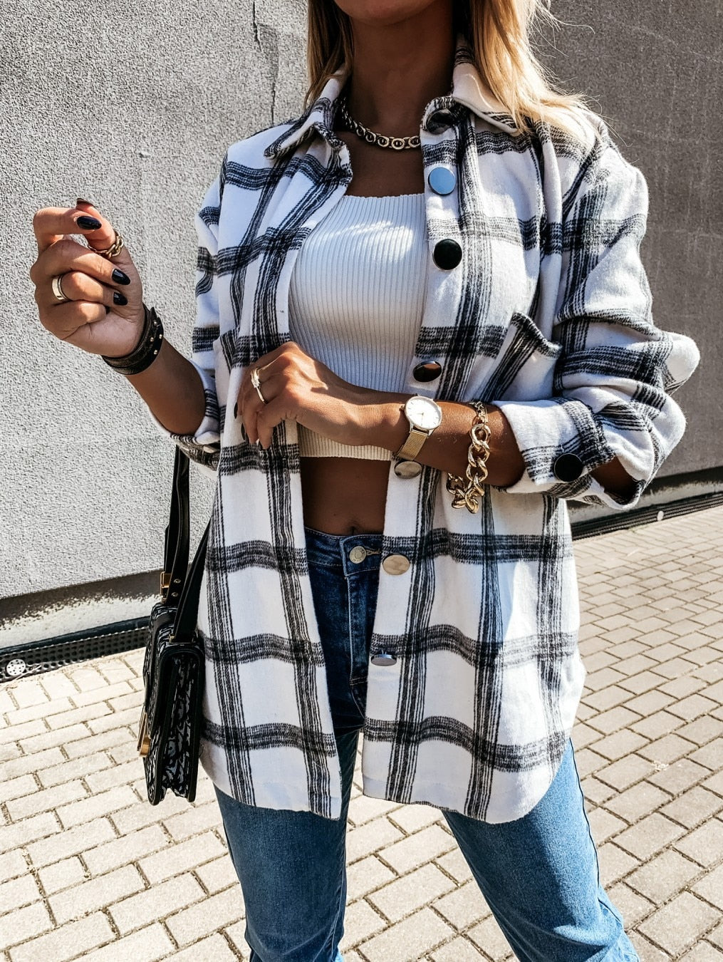 ModeGeist | Karierte Jacke für Frauen