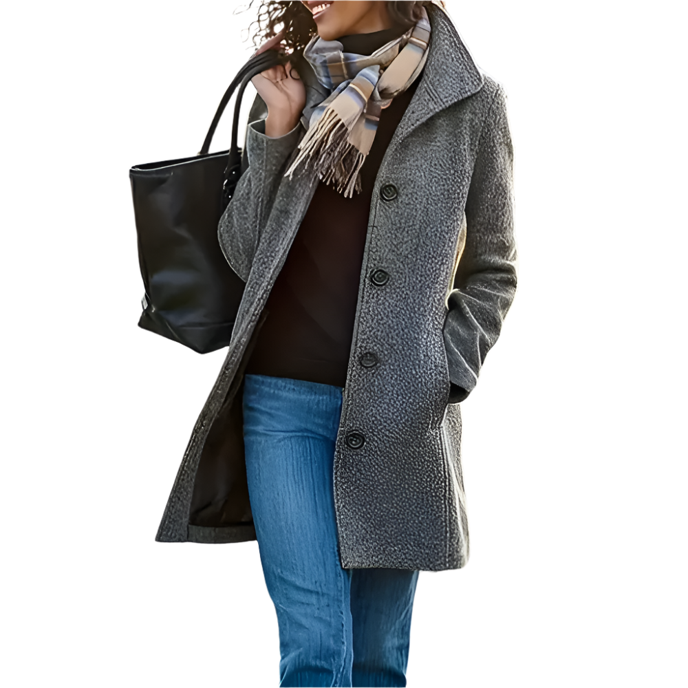 ModeGeist | Lange Freizeit Damenjacke in Grau, Grün und Khaki