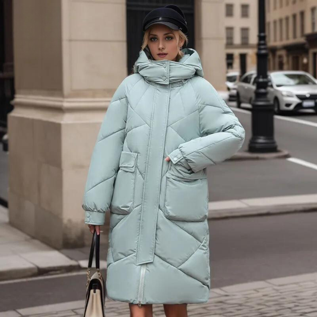 ModeGeist | Langarm-Wintermantel mit Frontverschluss für Damen Ideal für die kalte Jahreszeit