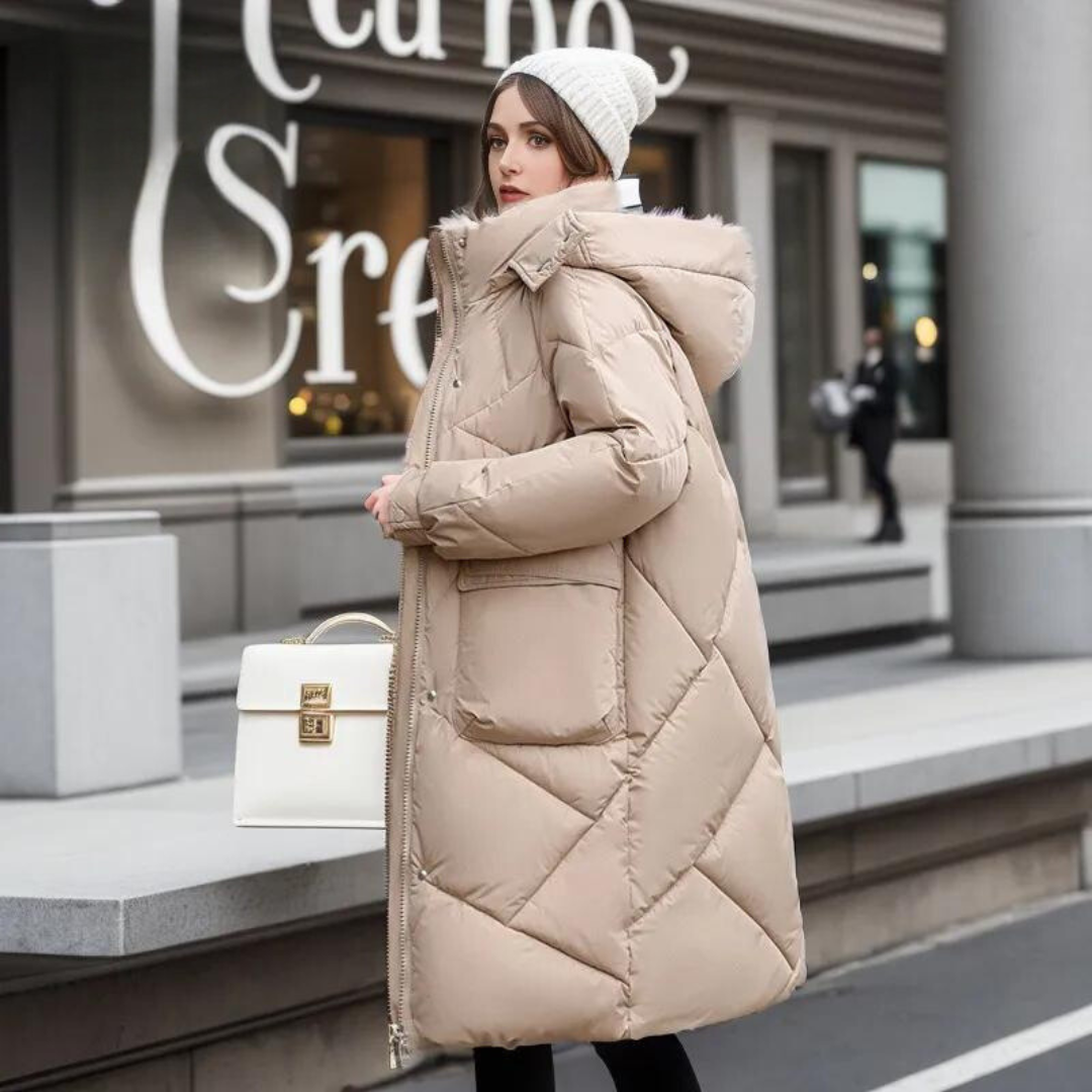 ModeGeist | Langarm-Wintermantel mit Frontverschluss für Damen Ideal für die kalte Jahreszeit