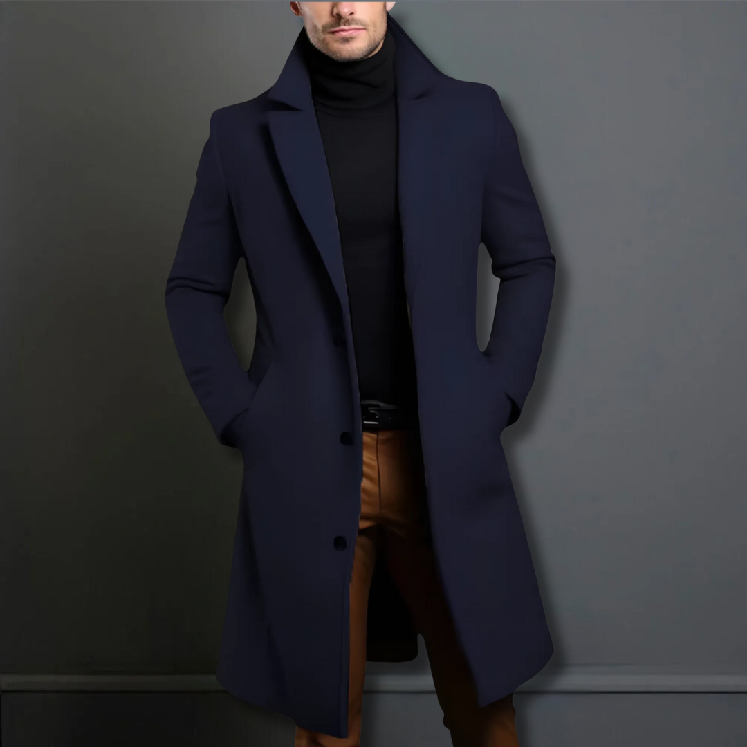 ModeGeist | Herren Klassischer Maßanzug Mantel – Marineblau, Schwarz, Beige Optionen