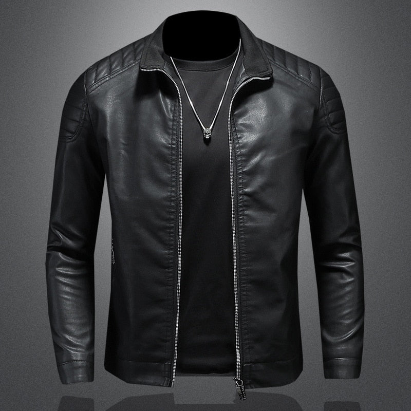 ModeGeist | Herren klassische vegane Lederjacke
