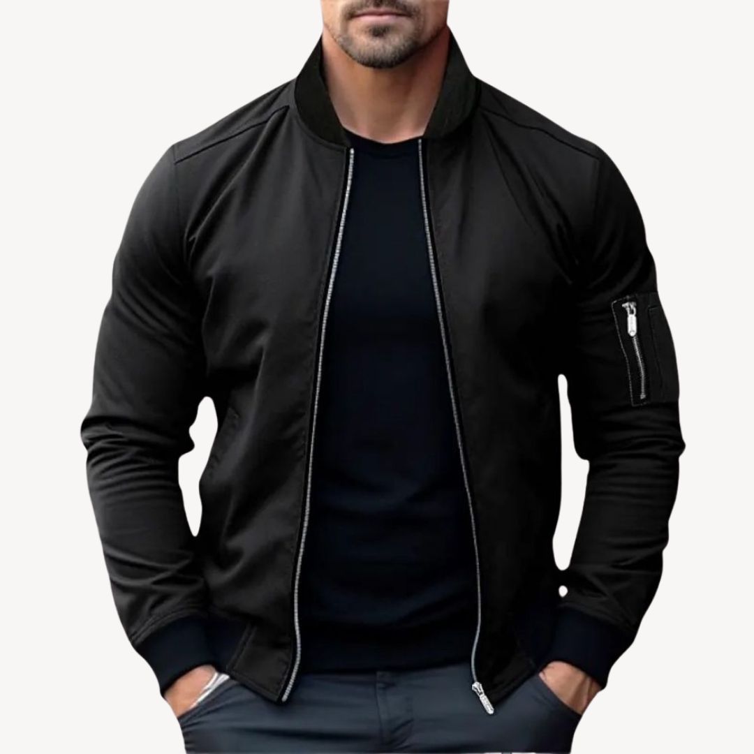 ModeGeist | Herren Klassische Zip-Up Bomberjacke - Vielseitig & Stylisch