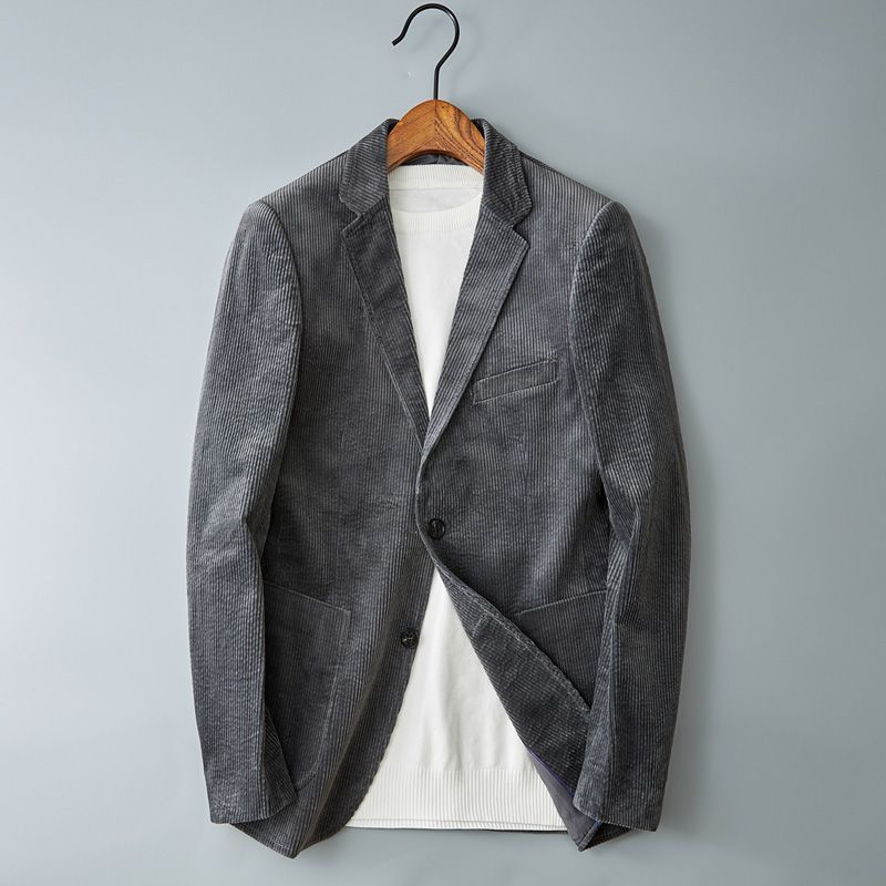ModeGeist | Herren Cordhosenjacke – Eingekerbter Revers, Smart Casual Blazer