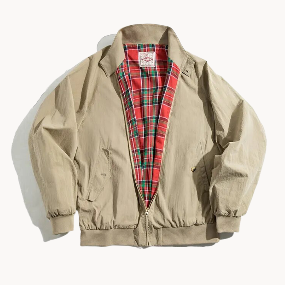 ModeGeist | Herren Baumwoll Harrington Jacke - Klassisch & Vielseitig