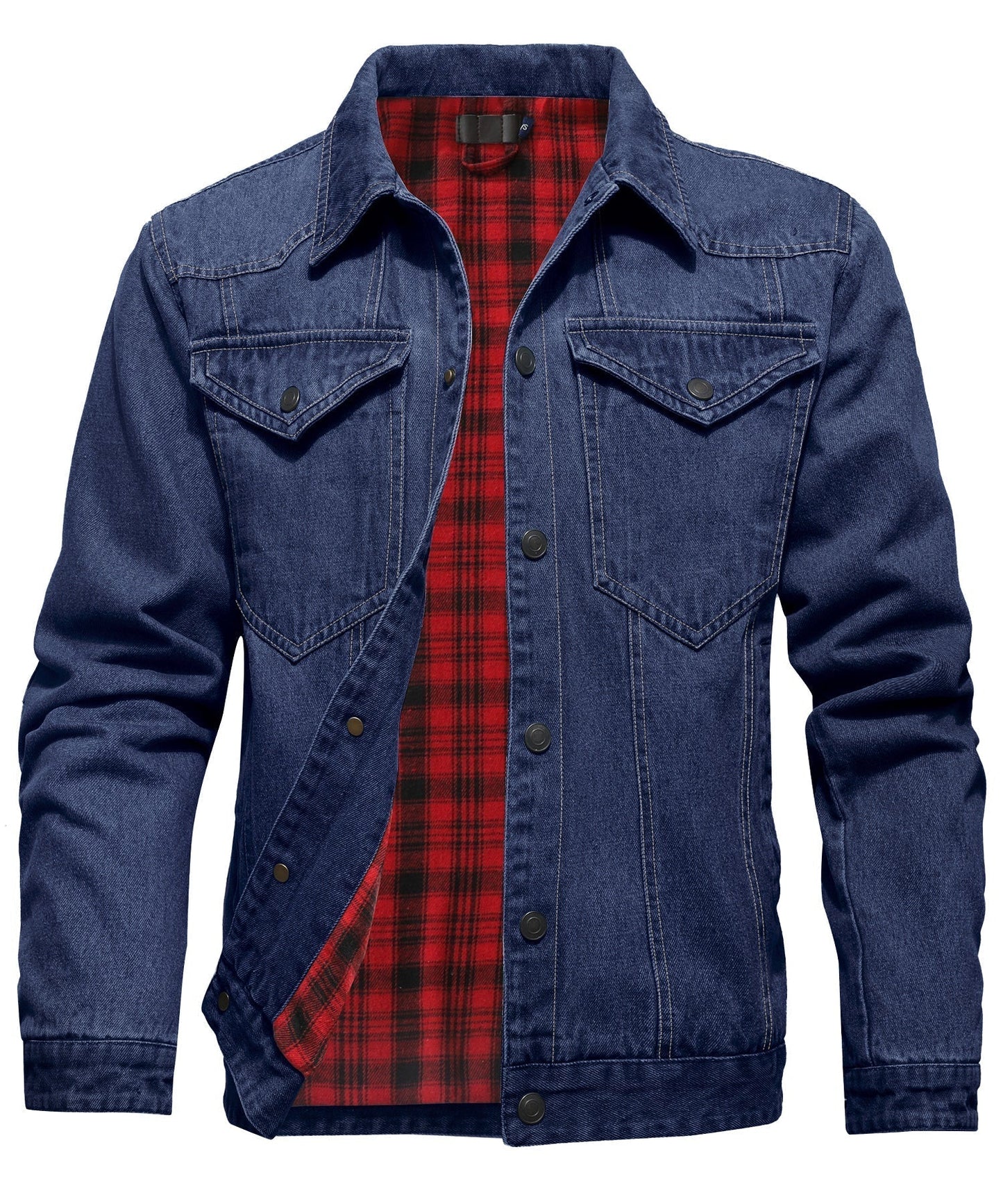 ModeGeist | Herren Denim Wandererjacke - Flanell gefüttert