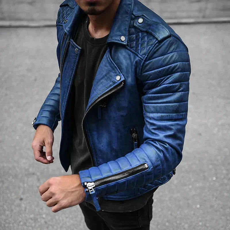 ModeGeist | Herren Elegante Lederjacke - Stylische Ganzjahresbekleidung