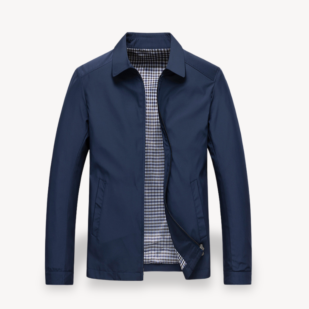 ModeGeist | Herren Leichte Baumwolljacke mit kariertem Futter