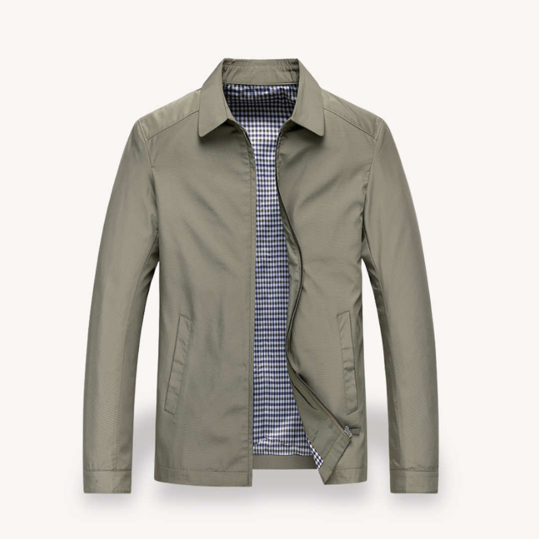 ModeGeist | Herren Leichte Baumwolljacke mit kariertem Futter
