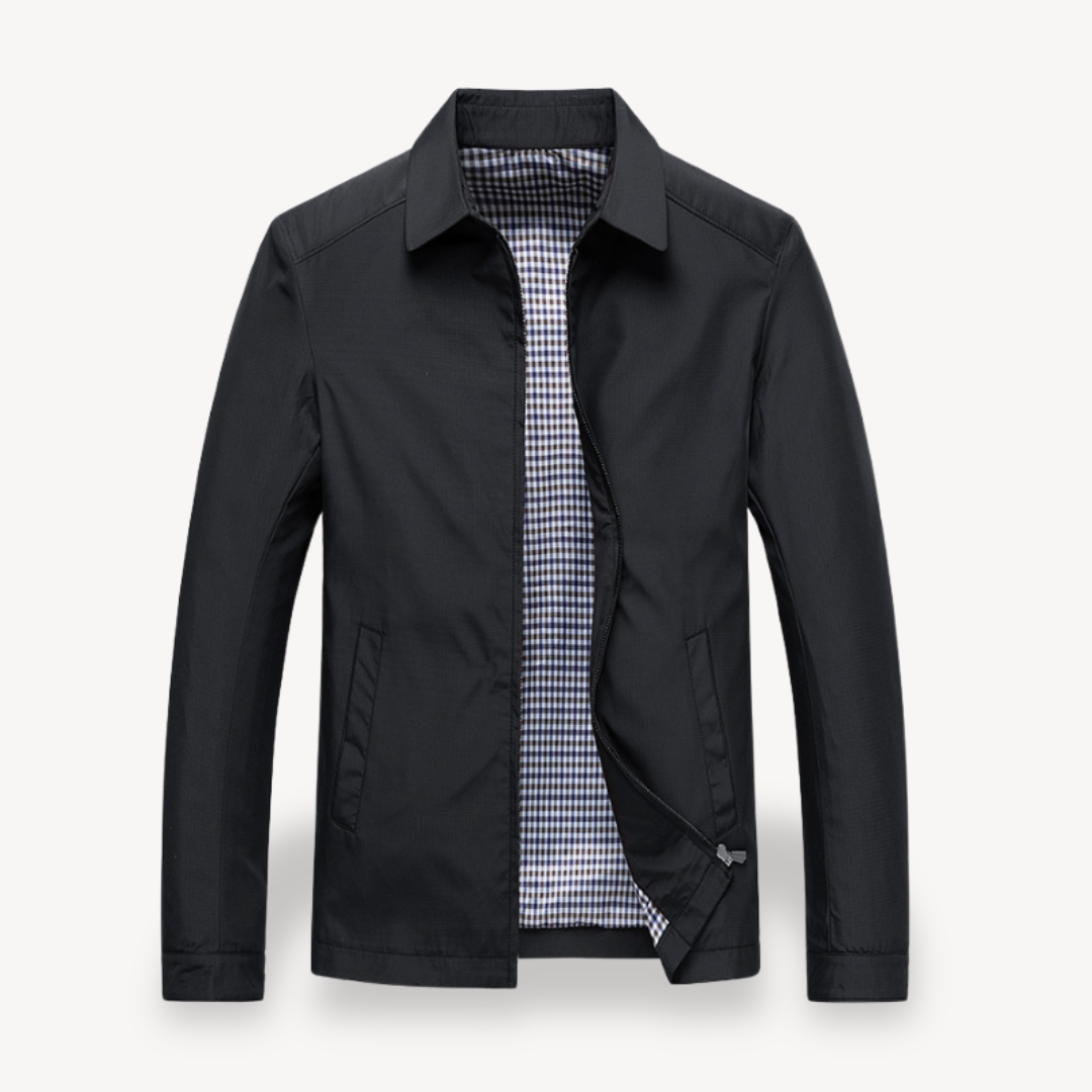 ModeGeist | Herren Leichte Baumwolljacke mit kariertem Futter