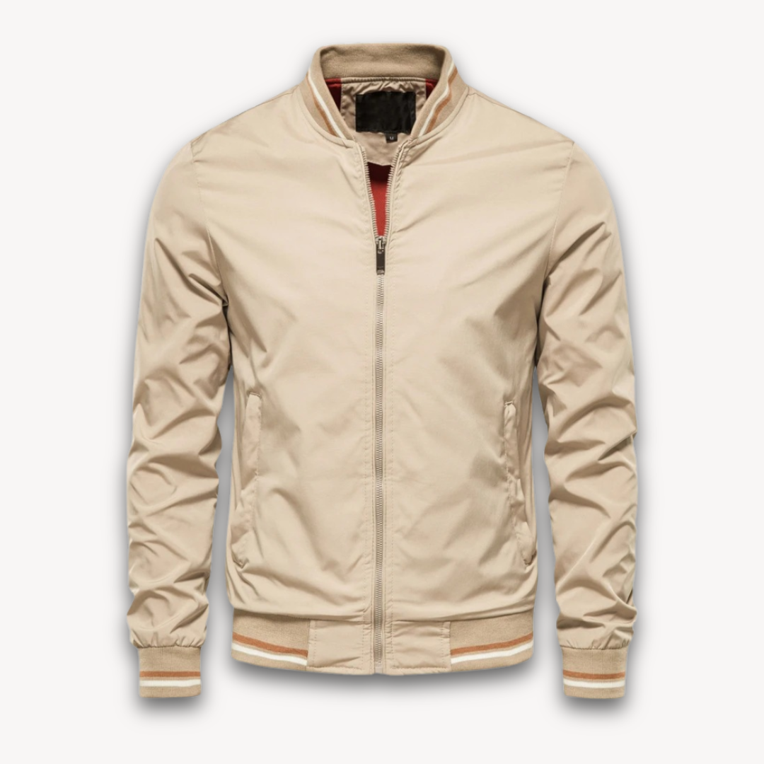 ModeGeist | Herren Leichte Polyester Bomberjacke - Lässiger Windbreaker