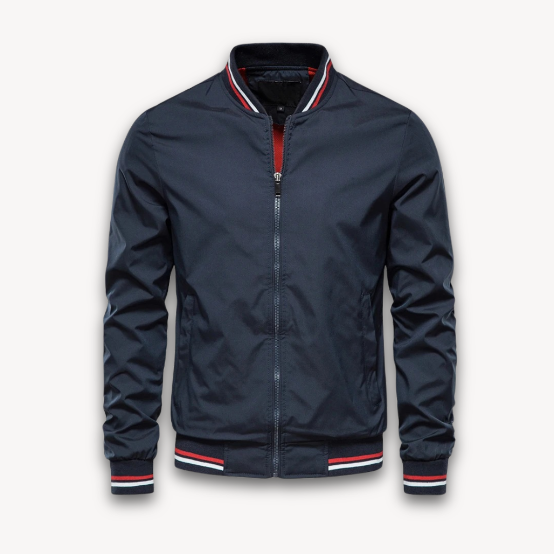 ModeGeist | Herren Leichte Polyester Bomberjacke - Lässiger Windbreaker