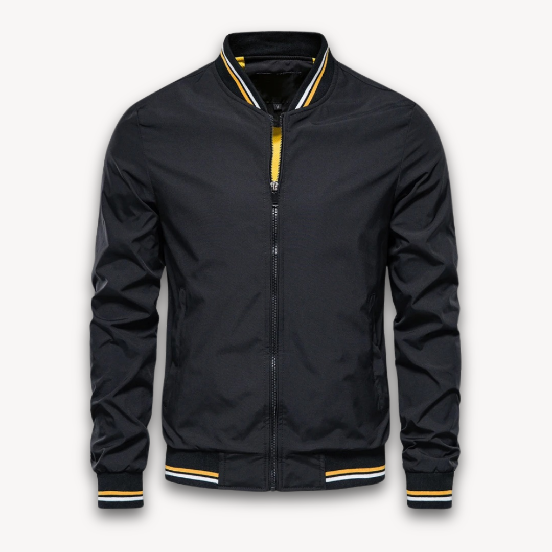 ModeGeist | Herren Leichte Polyester Bomberjacke - Lässiger Windbreaker