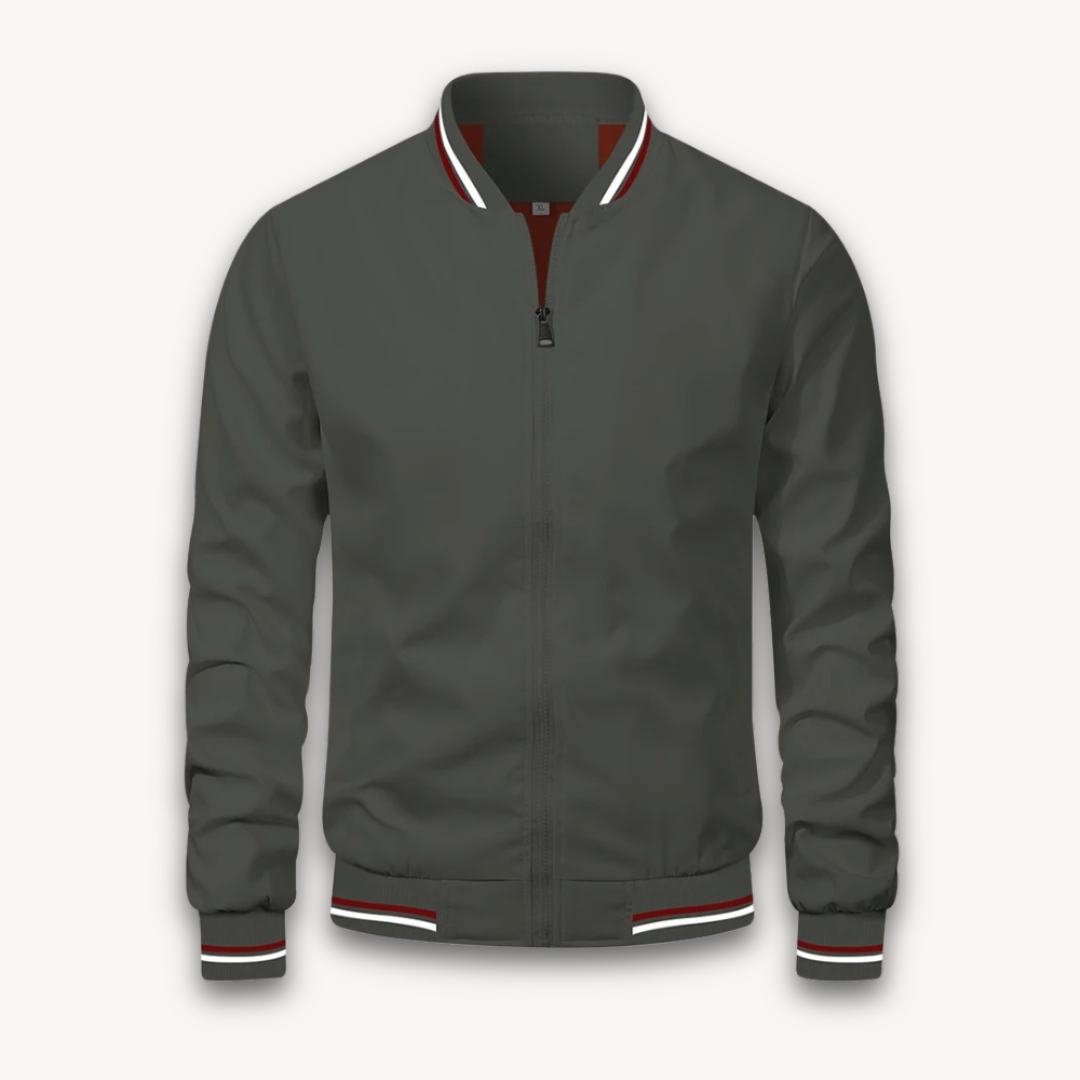 ModeGeist | Herren Leichte Polyester Bomberjacke - Lässiger Windbreaker