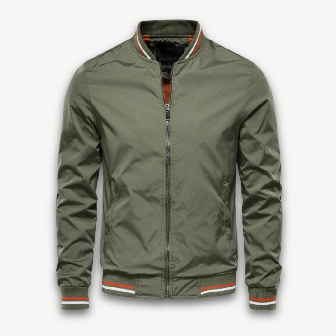 ModeGeist | Herren Leichte Polyester Bomberjacke - Lässiger Windbreaker