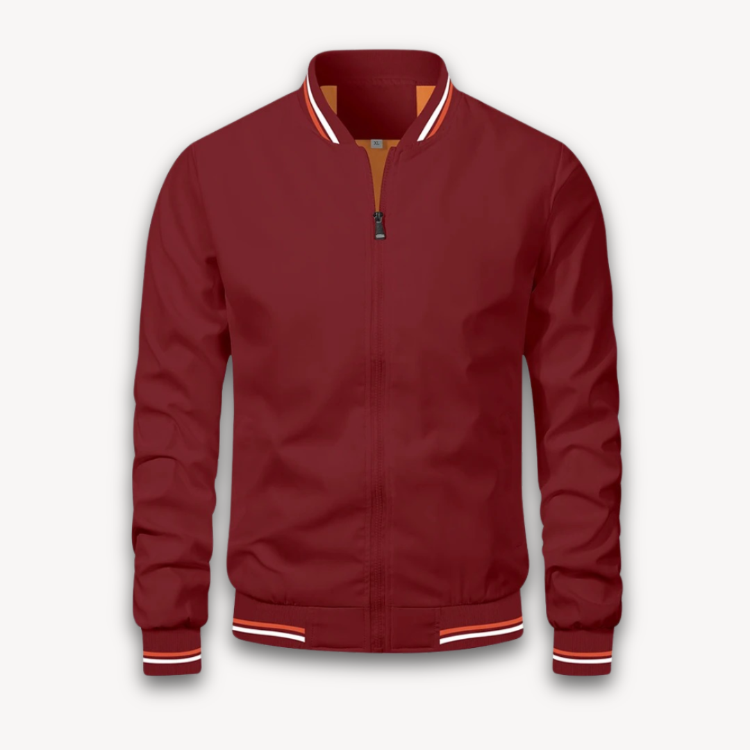 ModeGeist | Herren Leichte Polyester Bomberjacke - Lässiger Windbreaker