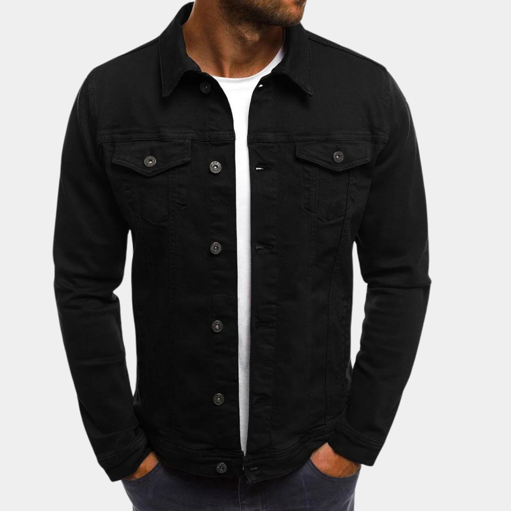 ModeGeist | Herren Klassische Jeansjacke - Stilvoll und Vielseitig