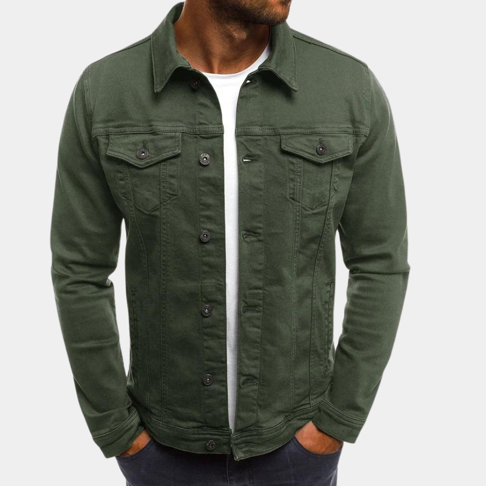 ModeGeist | Herren Klassische Jeansjacke - Stilvoll und Vielseitig