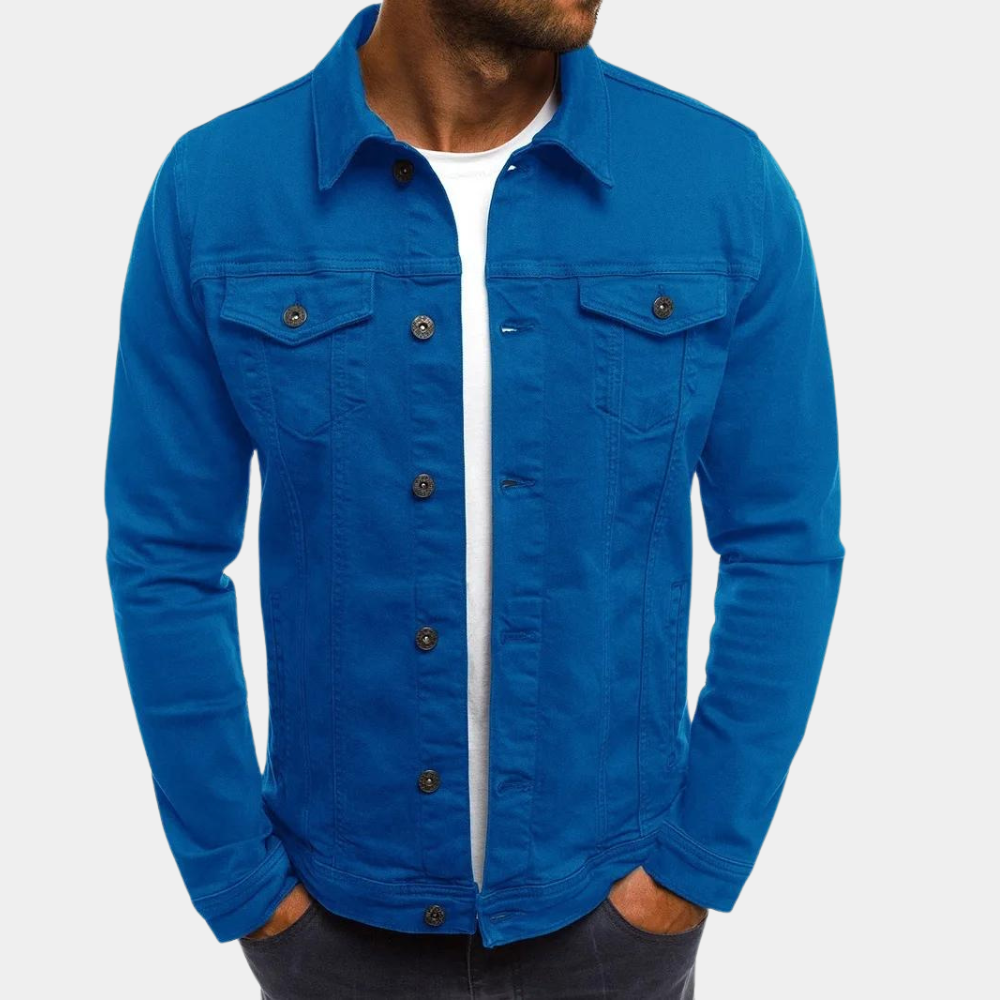 ModeGeist | Herren Klassische Jeansjacke - Stilvoll und Vielseitig