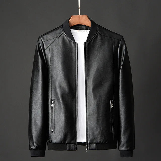 ModeGeist | Herren Vintage Leder Bomberjacke mit sicheren Taschen